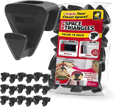 Original AS-SEEN-ON-TV Ruby Space Triangles, Ultra- Premium Hanger Hooks